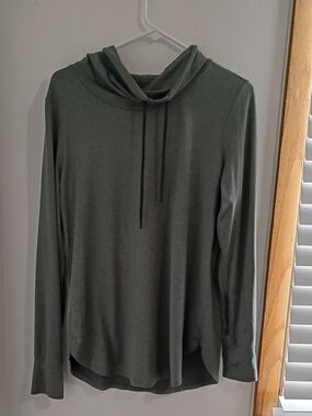 Market & Spruce Men's Olive Green Turtleneck Drawstring Sweater